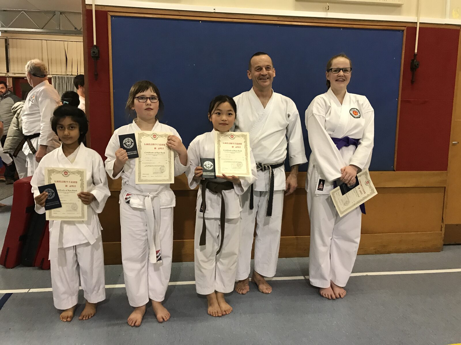 TSKF Wellington students at a kyu grading